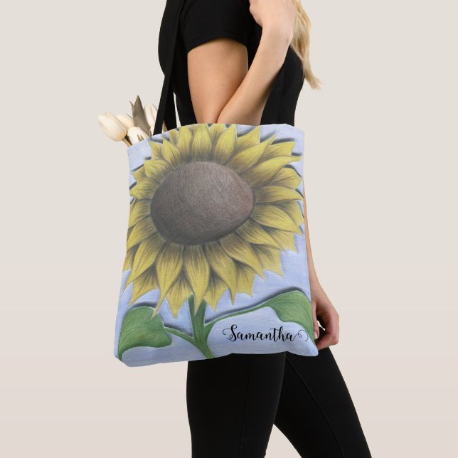 Bolso De Tela Hermoso girasol (Detalle)