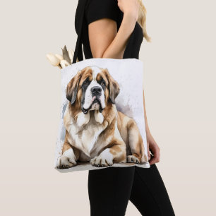 BOLSO DE TELA HERMOSO GRANDE SAINT BERNARD DOG