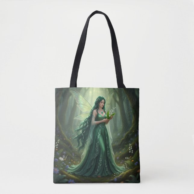 Bolso De Tela Hermoso Hada de Esmeralda Mayo (Anverso)