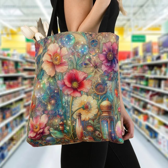 Bolso De Tela Hermoso jardín de flores de estilo Art Nouveau (Subido por el creador)
