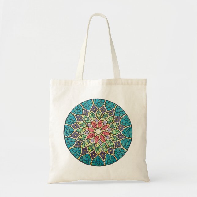 Bolso De Tela Hermoso Mandala Mosaic Art Design Tote Bag (Frente)