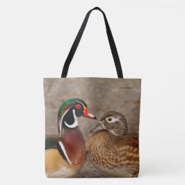 Bolso De Tela Hermoso momento conmovedor entre pollos de madera