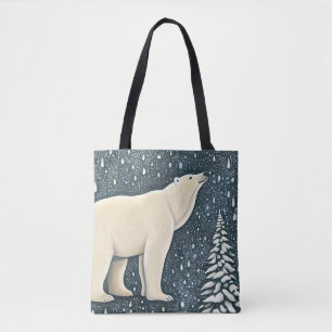 Bolso De Tela Hermoso oso polar ártico