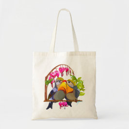 Bolso De Tela Hermoso par de pájaros Pekín Robin