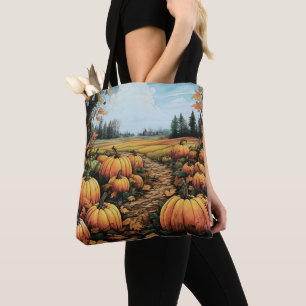 Bolso De Tela Hermoso parche de calabaza Halloween