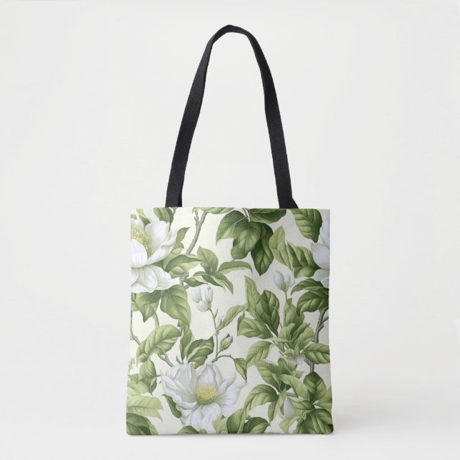 Bolso De Tela Hermoso patrón floral clásico (Anverso)