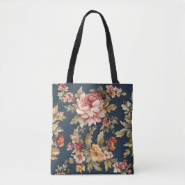 Bolso De Tela Hermoso patrón floral italiano