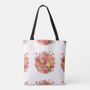 Bolso De Tela Hermoso patrón floral Tote Bag