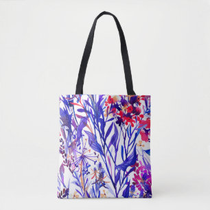 Bolso De Tela Hermoso patrón fluvial floral sin costuras