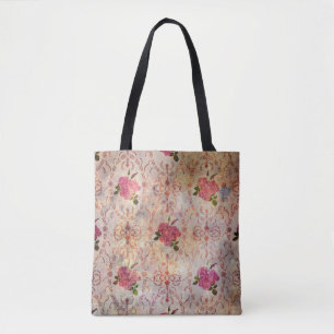 Bolso De Tela Hermoso patrón rosa rosa sin costura gruñido viejo