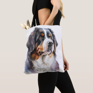 BOLSO DE TELA HERMOSO PERRO DE MONTAÑA DE BERNA DE TRES COLORES