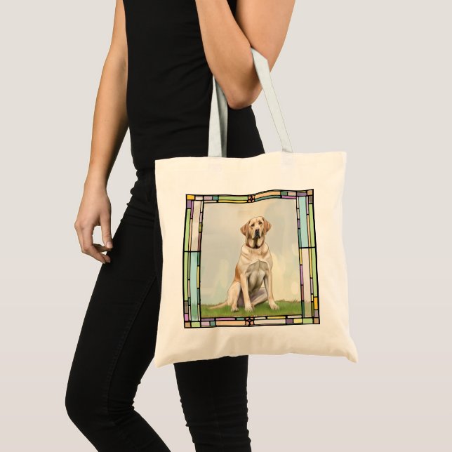 Bolso De Tela Hermoso Perro Labrador Blanco (Anverso (producto))