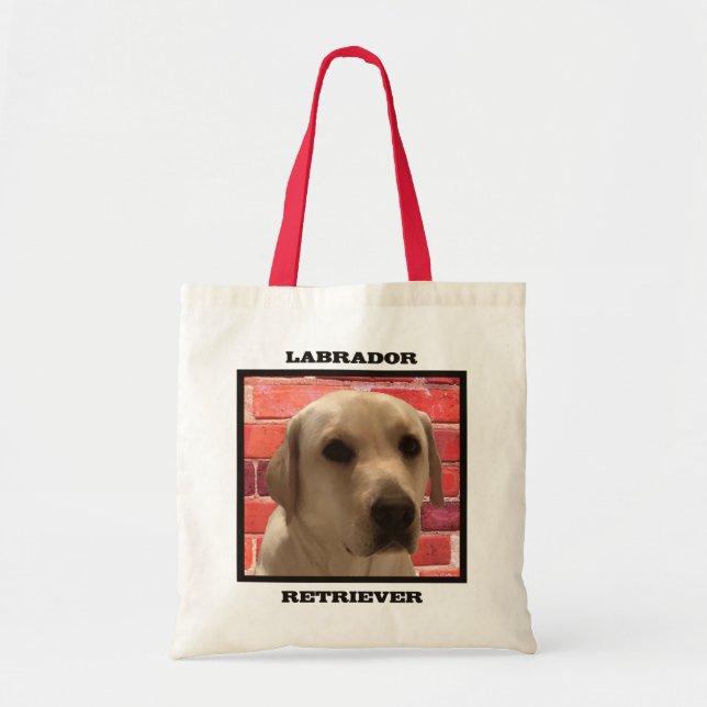 Bolso De Tela Hermoso perro recuperador de labrador amarillo (Frente)