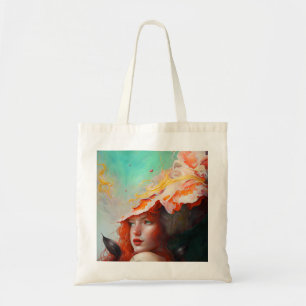 Bolso De Tela Hermoso resumen artístico Chica Red Haired Ginger