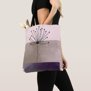 Bolso De Tela Hermoso Resumen Geométrico Diseño de Mauve Púrpura
