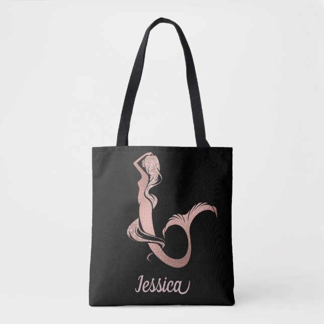 Bolso De Tela Hermoso Rosa Gold personalizado (Anverso)