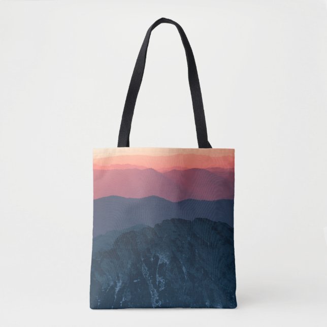 Bolso De Tela hermoso sol de montaña (Anverso)
