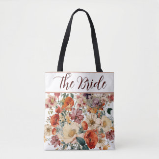 Bolso De Tela Hermoso Tote floral elegante