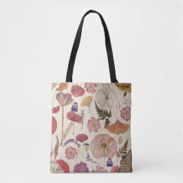 Bolso De Tela Hermoso Tote Presionado