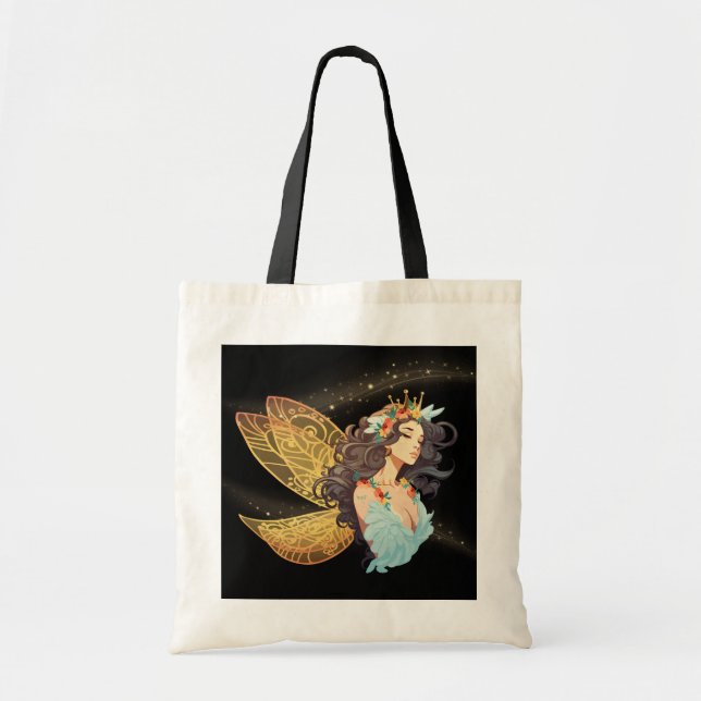 Bolso De Tela Hermoso Tote Queen Fairy (Frente)