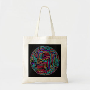 Bolso De Tela Hermoso Yoga Wellness & Harmony Globe