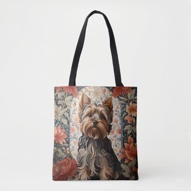 Bolso De Tela Hermoso Yorkie | Retrato Terrier de Yorkshire (Anverso)