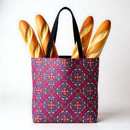 Bolso De Tela 🤩 Hermosos azulejos de marrón y turquesa,