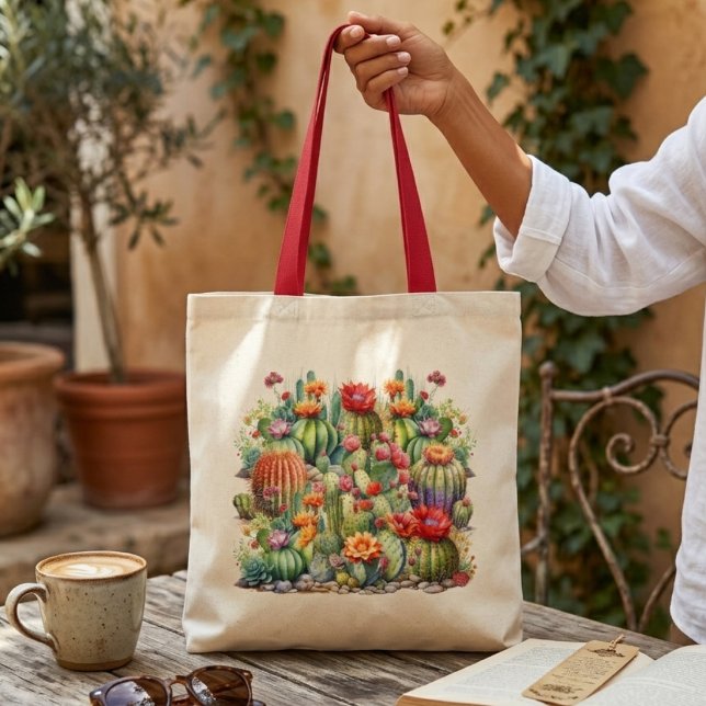 Bolso De Tela Hermosos Cactus Florecidos (Subido por el creador)