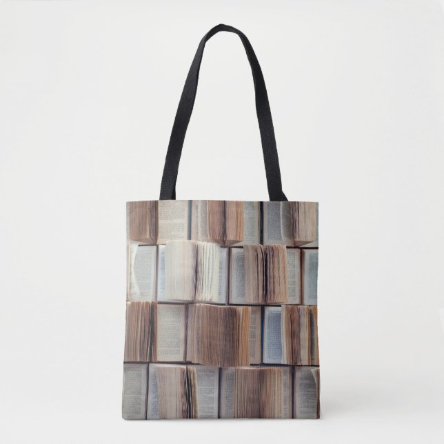 Bolso De Tela Hermosos Libros Abiertos (Anverso)
