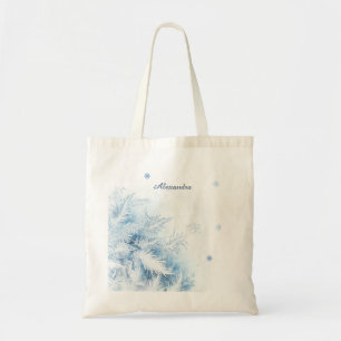 Bolso De Tela Hermosos Navidades de escarcha de invierno