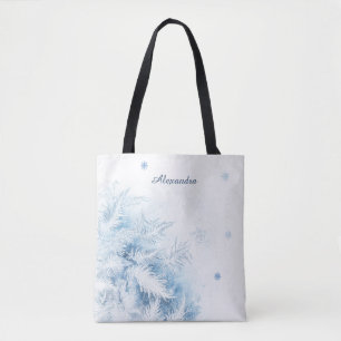 Bolso De Tela Hermosos Navidades de escarcha de invierno