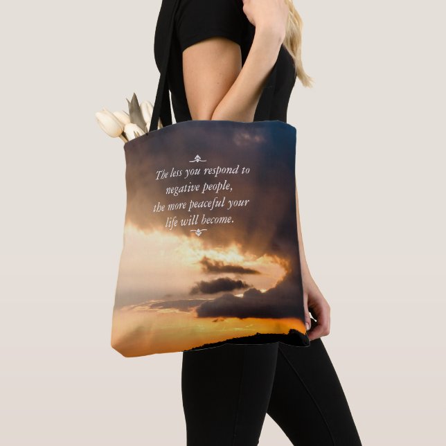 Bolso De Tela Hermosos rayos de sol de esperanza cita Inspirador (Detalle)