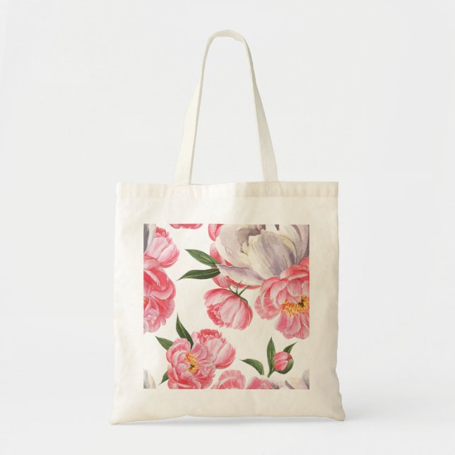 Bolso De Tela Hermosos Rosas (Frente)