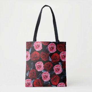 Bolso De Tela Hermosos Rosas en flor
