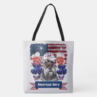 Héroe americano Schnauzer Tote Bag