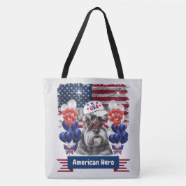 Bolso De Tela Héroe americano Schnauzer Tote Bag