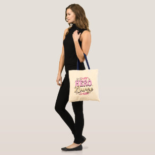 Bolso De Tela HÉROE DE CERO de gráfico rosa