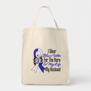 Bolso De Tela Héroe de la cinta del ALS en mi vida mi marido