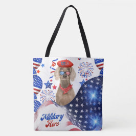 Bolso De Tela Héroe militar Weimaraner Tote Bag