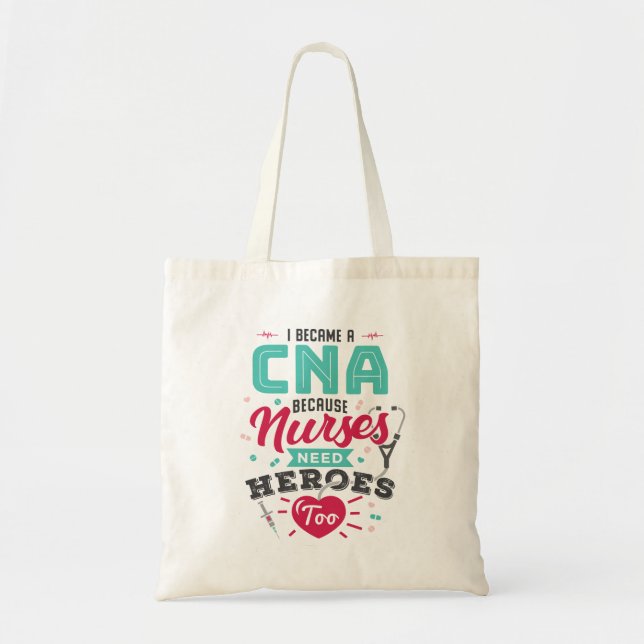 Bolso De Tela Héroes de los auxiliares de Enfermería certificado (Frente)