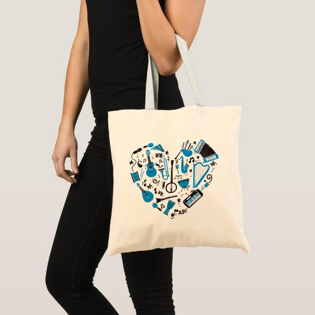 Bolso De Tela Herramienta para el corazón de instrumentos musica (Anverso (producto))