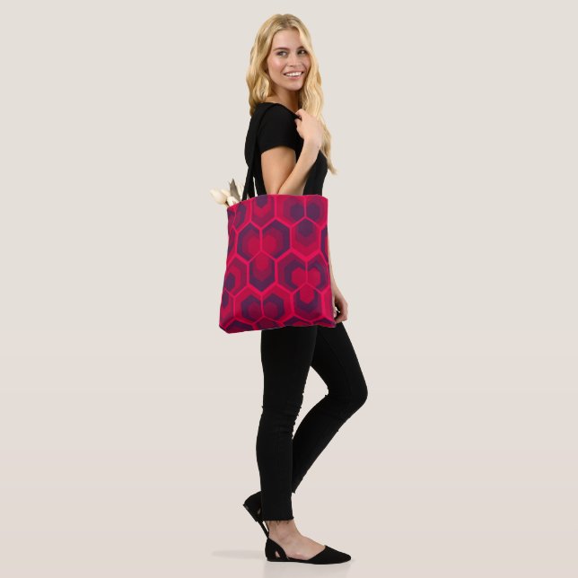 Bolso De Tela Hexagons Flowers (Puesto)