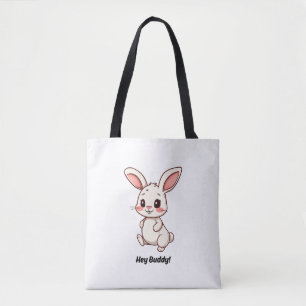 Bolso De Tela Hey Buddy Conejito De Dibujos Animados Kawaii Bols