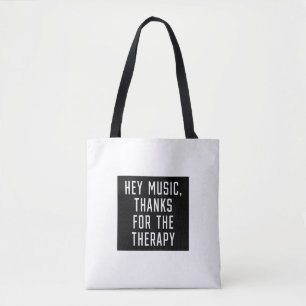 Bolso De Tela Hey música, gracias por la terapia