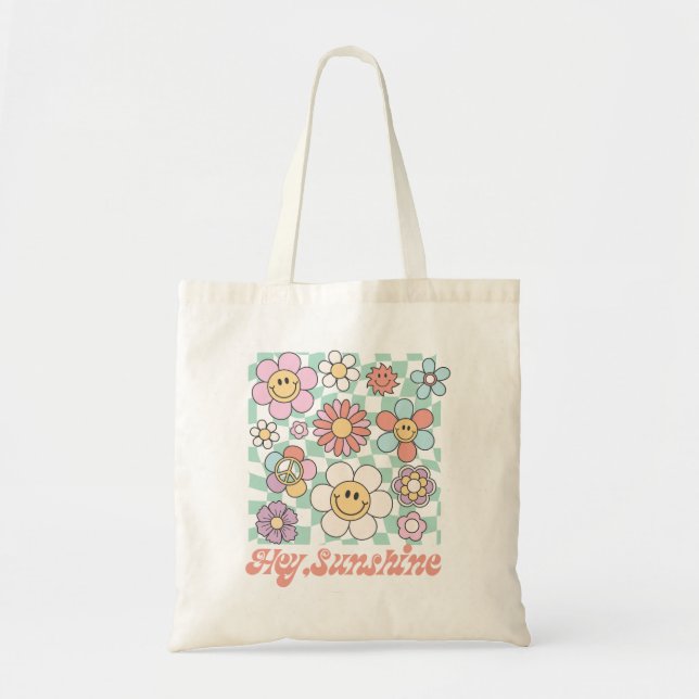 Bolso De Tela Hey Sunshine Floral Summer (Frente)