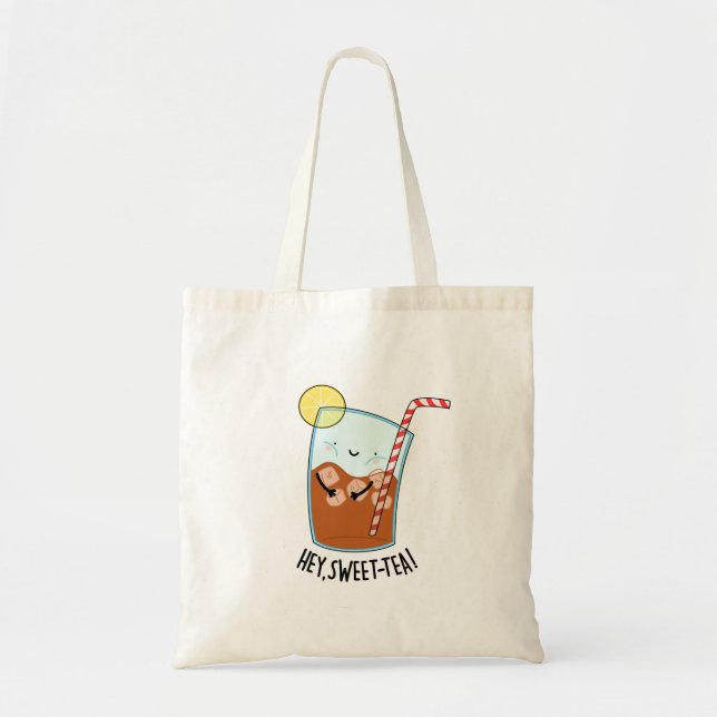 Bolso De Tela Hey Swee-Tea Funny Sweet Tea Pun (Frente)