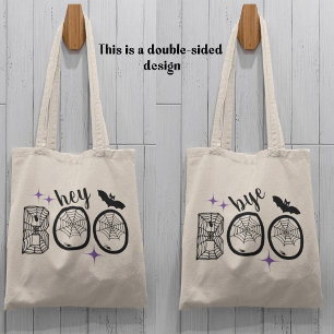Bolso De Tela Hey y Bye Boo Halloween Bat and Web