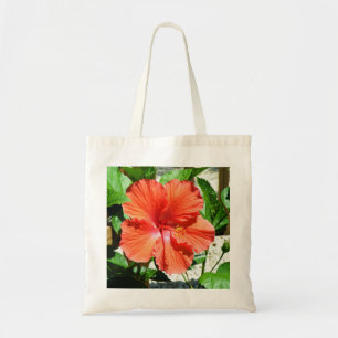 Bolso De Tela Hibisco rojo