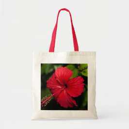 Bolso De Tela Hibisco rojo brillante