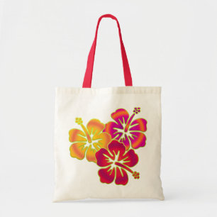 Bolso De Tela hibisco trio